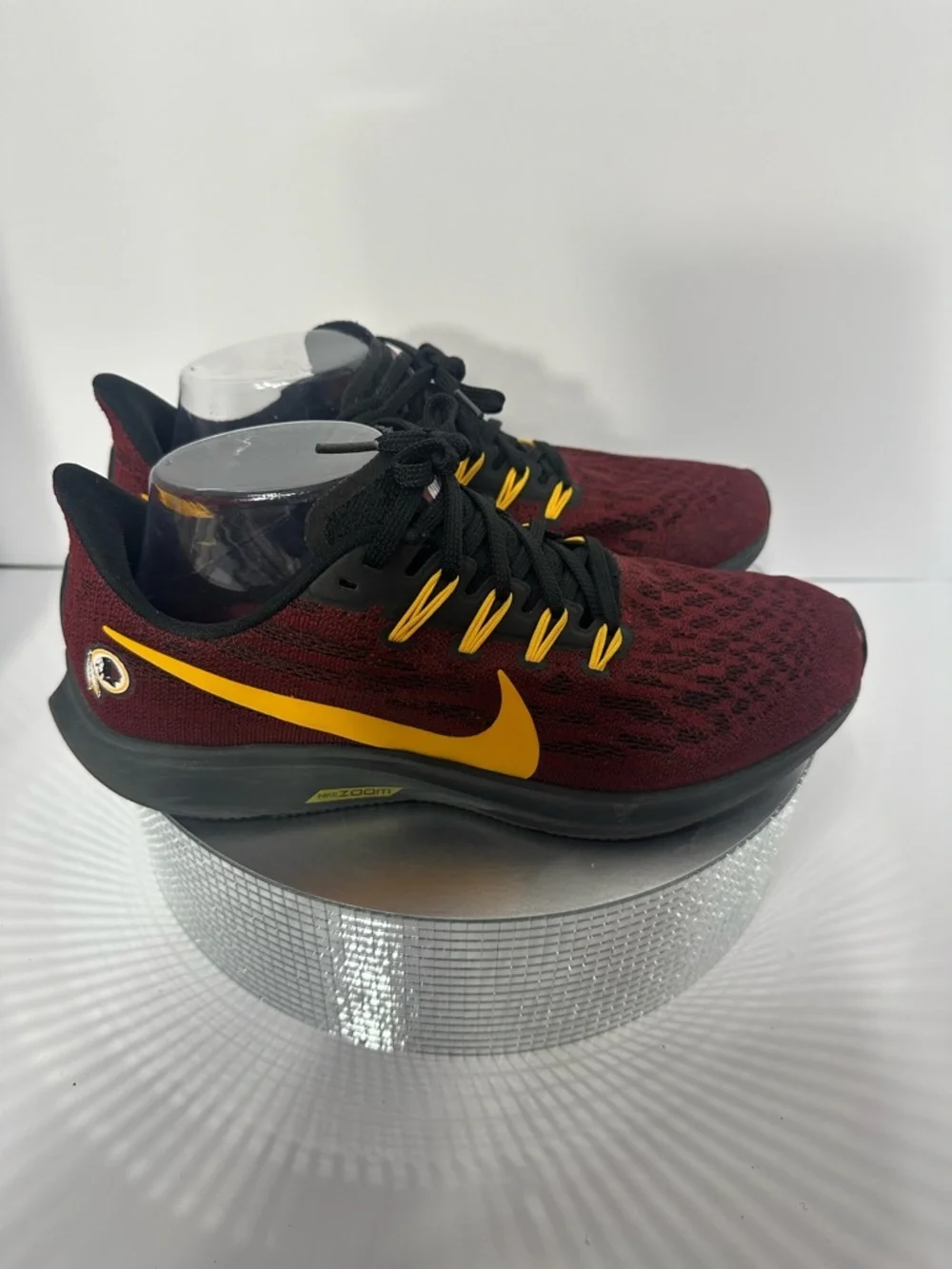 Nike Women's Burgundy and Black Athletic  8.5 with Yellow Accents  Pegasus